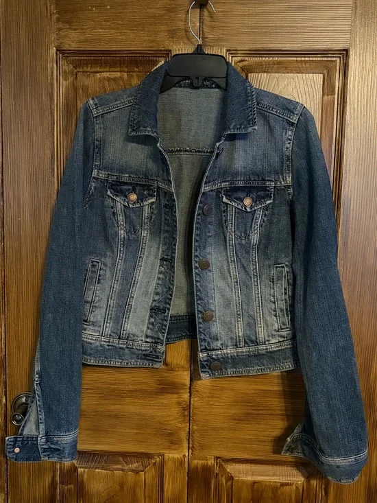 American Eagle Outfitters Medium Blue Denim Jacket 100% Cotton - Picture 1 of 8
